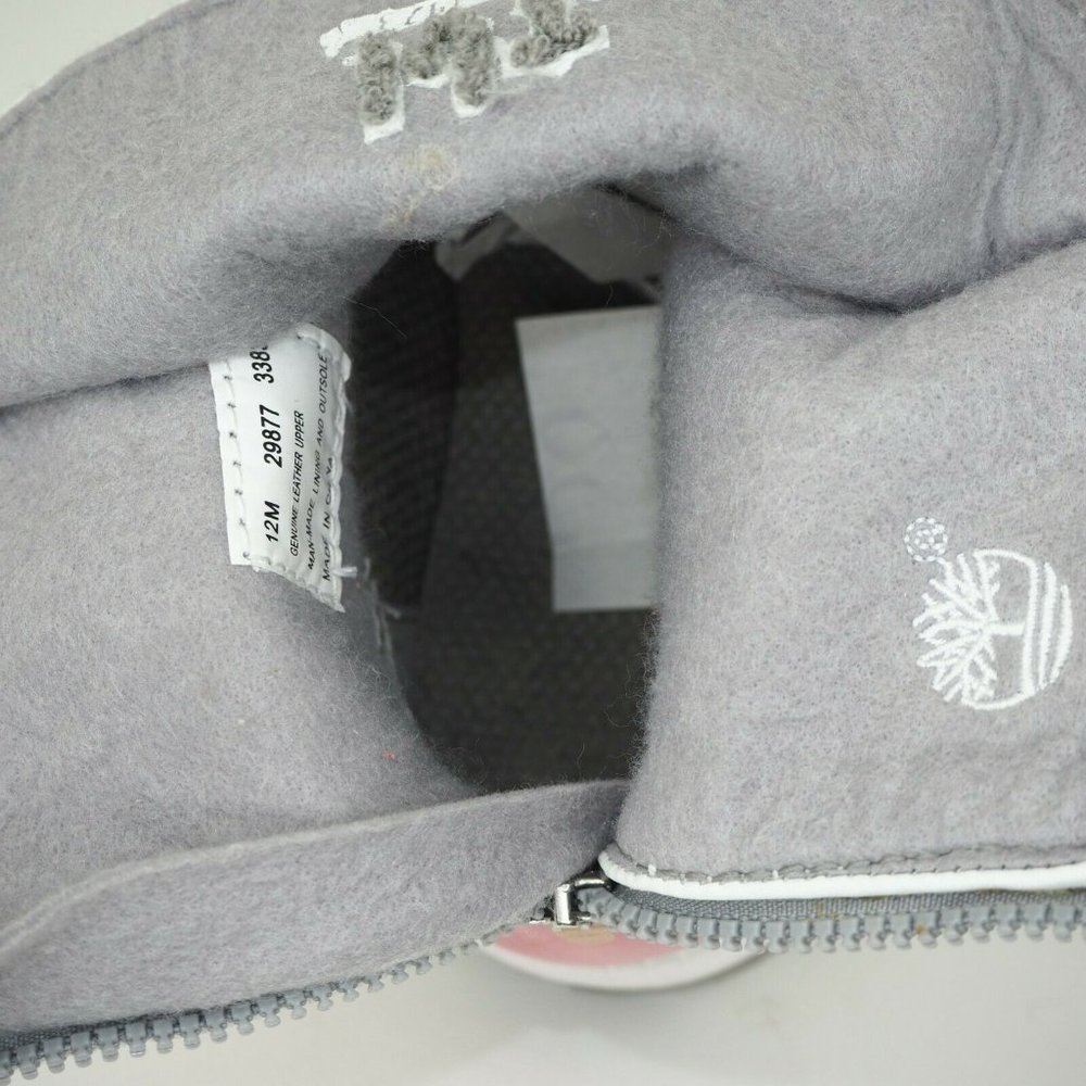 Timberland Little Kids Boots Leather SPD UP Pink Grey - Picture 7 of 12